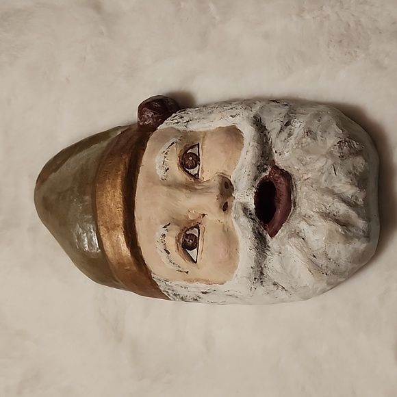 VINTAGE HANDMADE SANTA 🎅 FACE Holiday Vintage Santa Face Wall